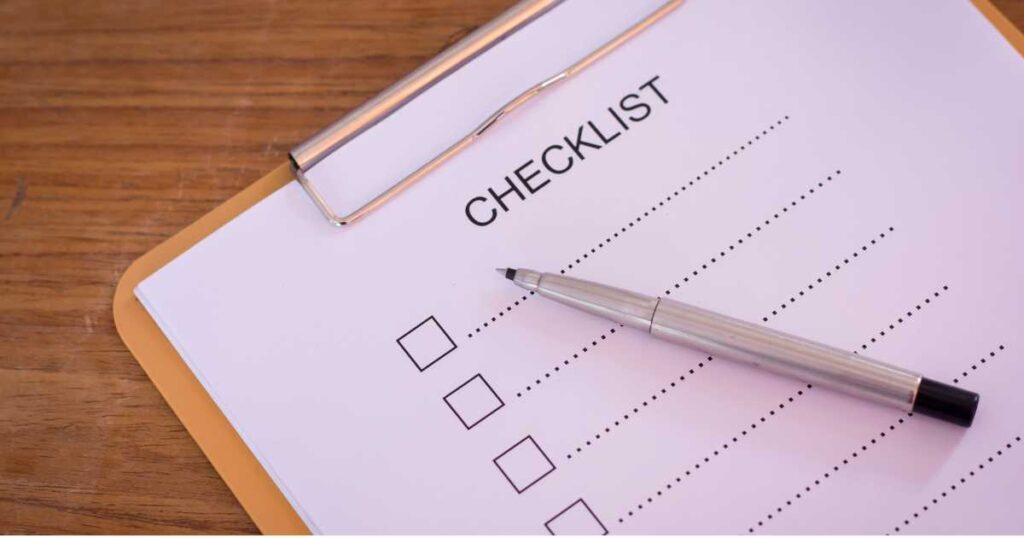 Prevention Checklist